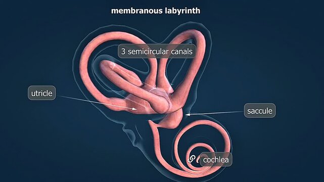 Anatomy of membranous labyrinth of inner ear