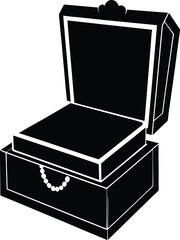 open wooden box