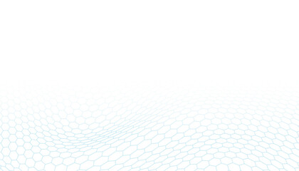 creative blue hexagon shape pattern perspective background design