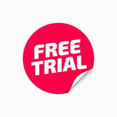 free trial access sticker background for business promotion