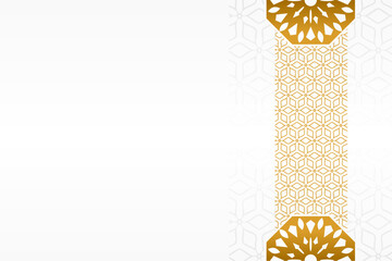 arabic style golden design for invitation or greeting card with text space