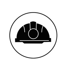 Safety Helmet sihlouette Icon. Editable Stroke Vector Icon.
