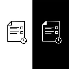 Checklist with a clock icon representing time management