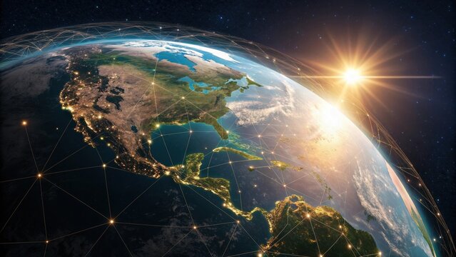 Global Network Connectivity Over Earth with Sunrise