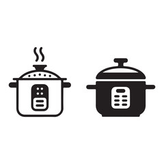Pressure cooker and rice cooker icons
