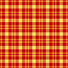 Vibrant red and yellow plaid pattern.  Perfect for textile design, website backgrounds, or autumnal themed projects.