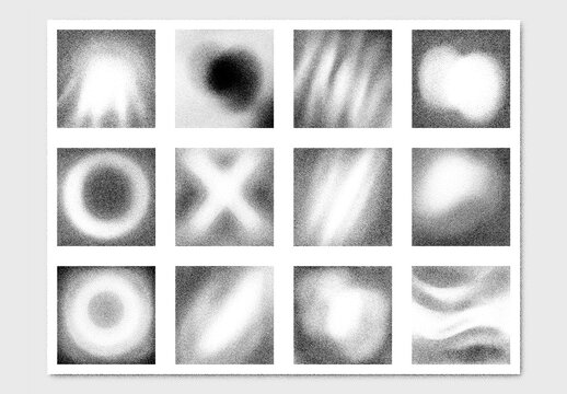 Vector collection of abstract stipple noise texture backgrounds