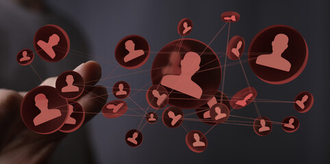 Image of a network connecting people. Ideal for business, social media, and communication concepts.