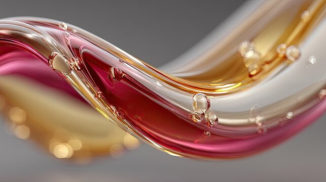 Abstract Swirling Liquid Textures Gold Red Pink Tones