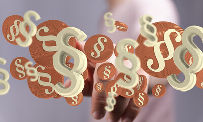 Abstract image of paragraph symbols, representing legal concepts and jurisprudence.