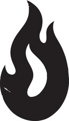 Silhouette of flame with brush stroke texture symbolizing fiery energy, artistic style, and dynamic motion.