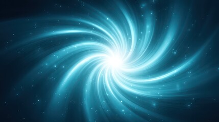 A swirling blue and white cosmic vortex against a dark background, evoking a sense of mystery and the vastness of space.