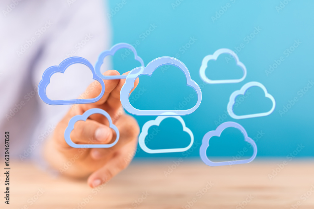 Poster enhance your business with secure cloud solutions. reliable data storage and easy access.
