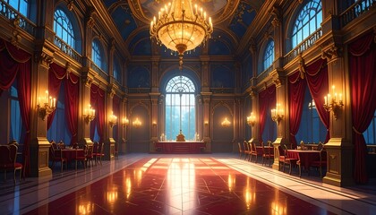 Obraz premium Luxurious ballroom with opulent decor.