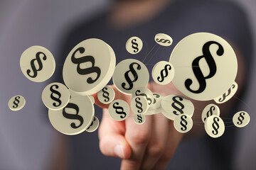 Abstract image of paragraph symbols, representing legal concepts and law.