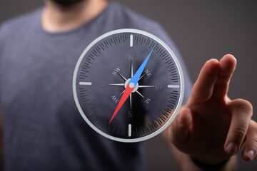 Discover your path with this digital compass.  Guidance, navigation, and direction finding.