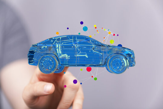 High-quality image showcasing a futuristic car model. Perfect for automotive, technology, and innovation concepts.