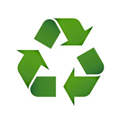 Obraz premium Recycling recycle eco-friendly environment sustainability green energy renewable clean energy symbol icon with gradient arrows forming a circle on a transparent background