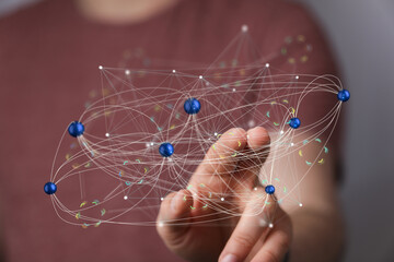 Abstract image of a network connection.  Ideal for technology, communication, and data concepts.