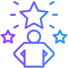 confidence icon for coaching, business, website, application, printing, document, poster design, etc