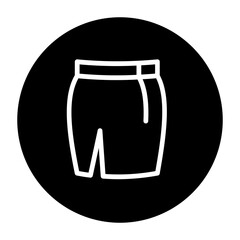 black and white skirt icon