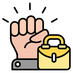 Trade Unions lineal color icon