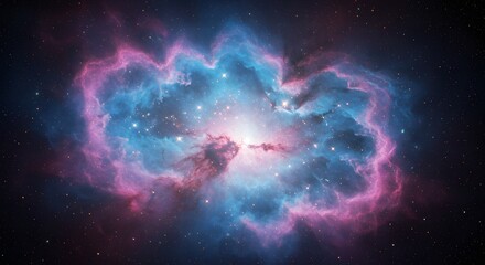 Glowing Nebula with Stars in Space