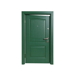 Fototapeta premium PNG available Modern green open door isolated on transparent background. Interior design concept 