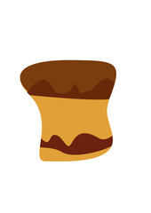 vector illustration of a brown bread