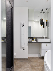 interior design. interior photography of an apartment for rent. One-room apartment with a simple...