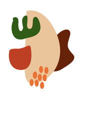 illustration of an apple with a worm