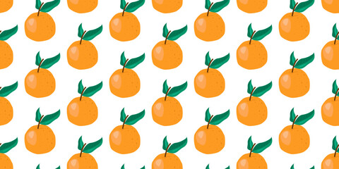 Orange fruit seamless pattern design