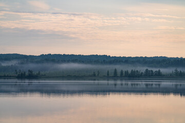 fog over the lake