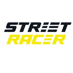 Obraz premium Street racer typography vector design. Typographic vector.