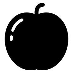 심플 사과 글리프 아이콘