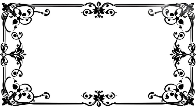 Vintage ornamental frame isolated on white background, perfect for adding a touch of retro elegance to your designs, invitations, and creative projects with its classic and decorative style