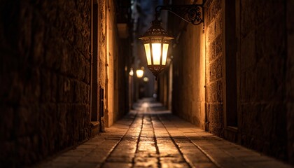 narrow street in the old town of tallinn estonia