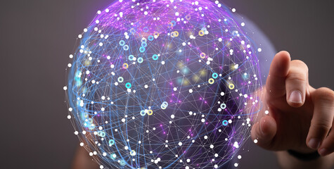 Abstract image of a global network.  Perfect for tech, data, and connection concepts.