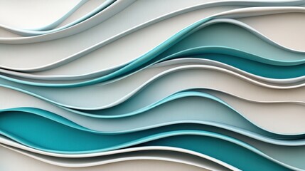Fototapeta premium Abstract Waves of Blue and White Flowing on Textured Background