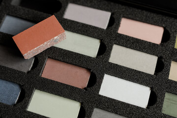 High-quality image of various color swatches in a foam tray, perfect for design and architecture projects.