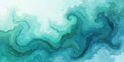 Blue abstract water texture with splashes and waves on a grunge background
