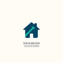 Real Estate Growth Logo – Property & Investment Symbol