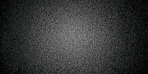 Close-up macro of a dark, rough black leather and metal texture pattern surface background