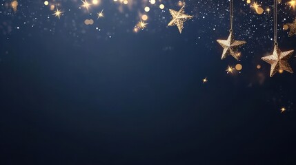 Sparkling Stars and Glittering Lights for Festive Celebration Background