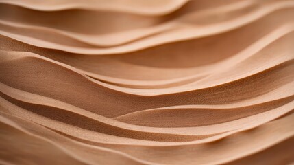 Textured Waves of Smooth Clay Surface in Warm Earthy Tones