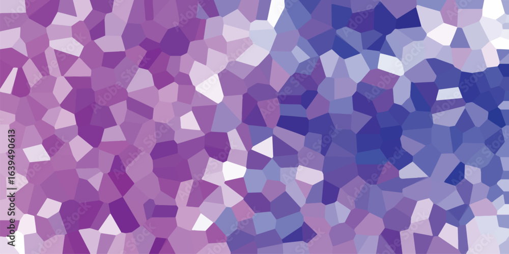 Poster abstract mosaic background in shades of purple and blue creating a geometric pattern for creative de