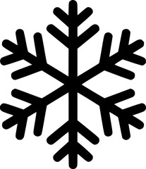 snowflake glyph flat vector icon