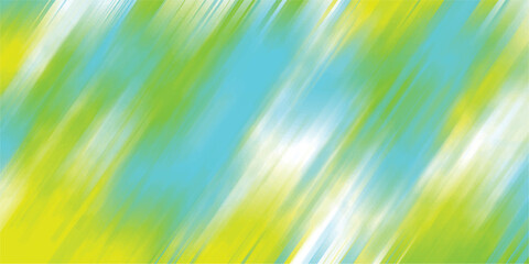 Abstract watercolor background with diagonal brushstrokes in shades of green yellow and blue with white highlights creating a vibrant artistic design