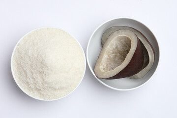 Dry coconut & desiccated coconut known as copra, offers several health benefits due to its rich nutrient profile. It's a good source of healthy fats, dietary fiber, and various vitamins and minerals