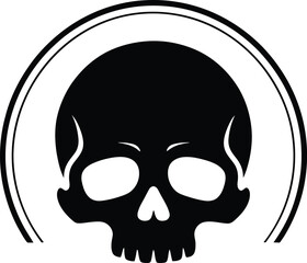 skull logo vector silhouette